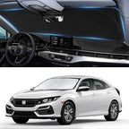 Custom Fit Civic Windshield Sunshade for 2016-2021 Honda Civic Accessories Front Window Shades Cover for Windshield Sun Visor Screen Protector 210T Reflective Blocks UV Rays Heat Damage Keep Cool