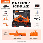 Electric Car Jack, 3 Tons /6600 lbs 12V Electric Scissor Jack, Double Saddles with Remote Control, Portable Car Jack for Sedan, SUV, Truck Tire Change Replacement