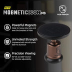 MobNetic Icon.MS MagSafe Compatible Phone Mount, Magnetic Phone Holder for Car w/ 90lb Pull Force, 90º Tilt & 360º Rotation, Aluminum Build, Compatibility for iPhone & Android (Bronze)