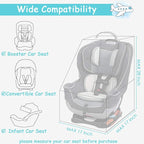 Padded Car Seat Travel Bag for Air Travel, Carseat Cover Backpack with Shoulder Straps, Large Carseat Gate Check Bag, Baby Travel Essential(Light Cyan)