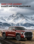 Outside-Mount Window Rain Guards Fit for 2022-2026 Toyota Tundra CrewMax Cab Full-Size, Extra Durable Window Visors Deflector Dark Smoke Vent Shades Car 4-pcs