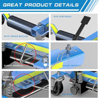 Car Dolly Set of 2,Capacity 1500LBS Hydraulic Car Wheel Dolly Jack with Foot Pedal and Steel Rollers,Wheel Dolly Jack with Unique Reflective Tape,for Tire Repairing,Vehicle Moving