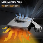 200W Portable Car Heater, 12 Volt Heater for Car, Auto Car Heaters, Car Windshield Defogger Defroster,2 in 1 Fast Heating & Cooling, Auto Ceramic Heater Fan 360 Degree Rotary Defroster Defogger