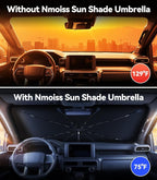 Windshield Sun Shade Umbrella for Toyota Tacoma - [Vinyl Coating Heat Shield] Protect Car from Sun Rays & Heat Damage Keep Cool and Protect Interior, Spring Structure Edge