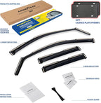 Goodyear Shatterproof in-Channel Window Deflectors for Chevy Tahoe/Cadillac Escalade/GMC Yukon 2021-2026, Rain Guards, Window Visors for Cars, Vent Deflector, Car Accessories, 4 pcs - GY008406
