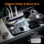 Multi Ports USB Car Charger, Fast Charge 125W 14A Quick Charge 3.0 & USB-C PD Car Charger Adapter with Smart Identification for Cell Phones, Tablets and Other USB Devices