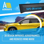 Extra Durable Window Deflectors Tape-On Window Visors Rain Guards Fit for Nissan Rogue 2021-2026, Sun Visors, Wind Vent for Shades, Exterior Car Accessories - 6pcs. AG0528