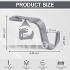 Car Purse Hook, 4 Pack Universal Auto Seat Headrest Hook Hangers Organizer for Coats, Umbrellas, Groceries - Carbon Fiber Gray