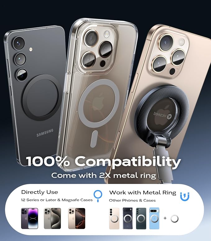 2026 Upgraded Car Phone Holder for Magsafe Car Mount [85 LBS Strongest Suction] Vacuum Magnetic Phone Holders for Your Car 360° Adjustable Car Phone Mount for iPhone 17 Pro Max 16 15 14 13 12