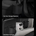 Leakproof Car Trash Can, Car Trash Bin with Removable Liner, Waterproof Automotive Garbage Can for Car Door, Seat Back, Console, Multipurpose Organizer for Vehicle Home Office (Black)