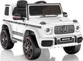 Licensed Mercedes-Benz G63 Car for Kids, 12V 7AH Ride on Car w/Parent Remote Control, LED Headlights, Music Player & Horn, Soft Start, Low Battery Prompt, Kids Electric Car (Ivory White)
