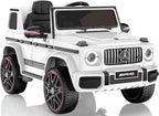 Licensed Mercedes-Benz G63 Car for Kids, 12V 7AH Ride on Car w/Parent Remote Control, LED Headlights, Music Player & Horn, Soft Start, Low Battery Prompt, Kids Electric Car (Ivory White)