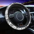 Anime Steering Wheel Cover With Car Coaster, 15 Inch Anti-Slip Car Steering Wheel Covers Universal Fit For Men Women