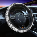 Anime Steering Wheel Cover With Car Coaster, 15 Inch Anti-Slip Car Steering Wheel Covers Universal Fit For Men Women