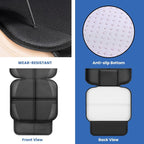 Car Seat Protector for Child Car Seat, Durable 600D Fabric Waterproof Car Seat Cover with Thick Pad Non-Slip Backing，No Imprints (Thicker Black-1pc)
