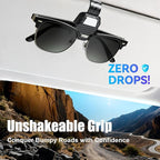 2 Pack Sunglasses Holder for Car, One-Handed-Operation Visor Sunglass Holder Clip, Easy Access Storage for Driving,Universal Fits (Carbon Fiber Finish)