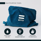 3-in-1 Multipurpose Towel - Bath Towels and Waterproof Car Seat Protector, Absorbent Gym Towel Cover After Workout for Yoga, Swimming, Camping, Beach - Microfiber Cover & Car Accessories - White