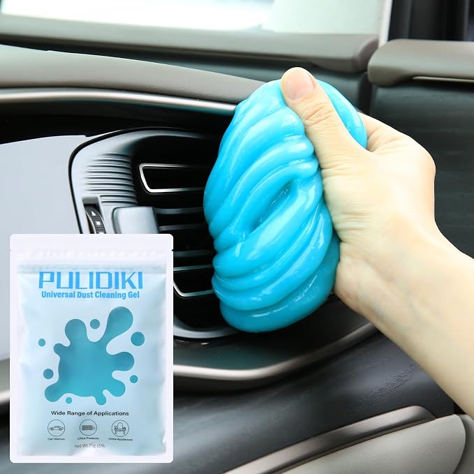 Car Cleaning Gel Clean Putty, Universal Car Interior Cleaner Slime, Perfect Cleaning Kit Supplies, Auto Detailing Tools Accessories, Dust Remover Gifts for Men Women Blue (70g)