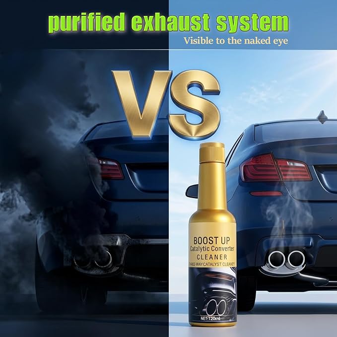 Catalytic Convertor Cleaner, Auto Parts Engine, Catalytic Converter Cleaner, Exhaust System Pipe Carbon Removal Cleaner Treatment Additive Oil, Fuel Injector Cleaner Oil Additive (2Pcs*120ml)