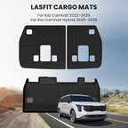 Cargo Mat & Backrest Mats for Kia Carnival 2026 2025 2024 2023 2022 / Kia Carnival Hybrid 2025-2026, All Weather TPE Custom Fit Mats Car Trunk Mat Cargo Liner Accessories, Black