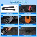 Dog Car Seat Cover for Back Seat with Hard Bottom,Waterproof Back Seat Extender for Dogs,Dog Hammock Dogs Bed for Cars, SUVs,Pet Seat Cover for Back Seat Holds 400lbs with Mesh Window & Pocket