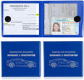 Car Registration and Insurance Card Holder, Vehicle Glove Box Car Organizer, Interior Car Accessories for Documents, Cards, License - 2 Pack