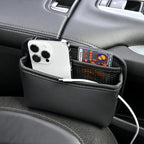 Car Side Phone Pocket Organizer, PU Leather Car Console Organizer Pocket, Multifunctional Console Side Organizer Bag Suitable for Storing Mobile Phones Keys and Wallets