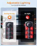 Upgraded 115dB Car Alarm System, Anti-Theft Vibration Sensor Alarm with Ultra-Bright Red Warning Light, Wireless Remote Anti Theft Vehicle Device, for Car, RV, SUV, Truck.