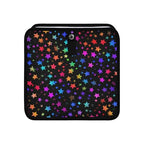 Car Trash Can Organizer Bin with Adjustable Strap for Back Front Seat Console Waterproof Leakproof Collapsible Portable 11 Inch Vibrant Rainbow Stars