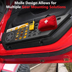 Metal Front Door Storage Pockets Fit for Jeep Wrangler,Door Side Insert Organizer for Jeep Wrangler JL JLU 4XE 2018-2025 & Gladiator JT 2020-2025 Interior Door Storage Box Expansion Accessories 2PCS
