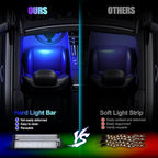 Car Lights Interior, LED Lights for Car Interior with APP Control, Truck Inside Lights with DIY Mode and Music Mode, Ambient Lighting for Men, DC 12V
