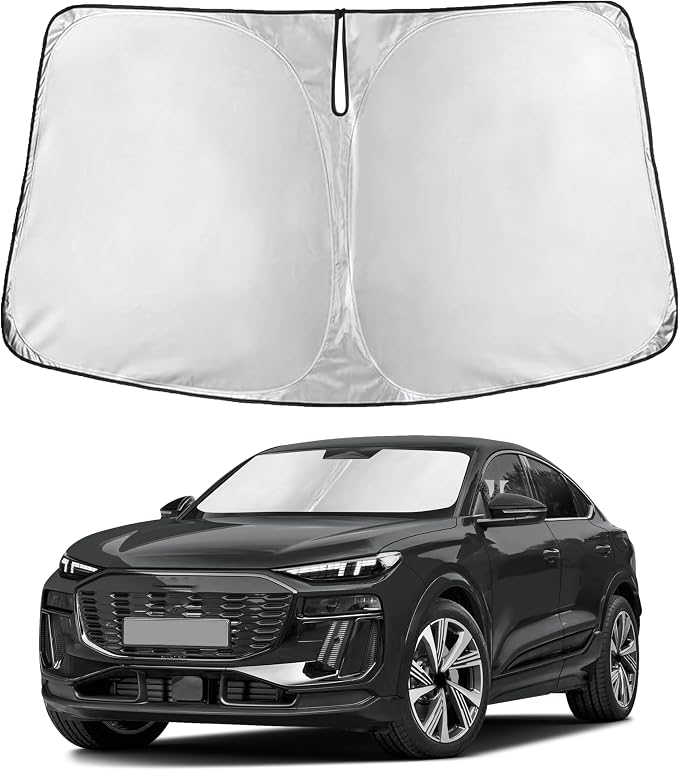 Windshield Sunshade Compatible for Audi SQ6 e-tron 2025 2026 2027, Sun Visor for Front Windshield & Window Sun Shade Cover, UV Heat Blocker & Protector, Car Accessories
