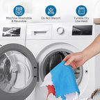 Orighty Microfiber Cleaning Cloths, 75 Sheets Shop Towels, Reusable Paper Towels Shop Rags, Washable Microfiber Towel Roll Cleaning Rags for Cars, House, Kitchen, 11.5’’ x 11.5’’, White
