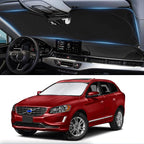 Custom Fit XC60 Windshield Sunshade for 2018 2019-2024 2025 2026 Volvo XC60 SUV Accessories Front Window Shield 210T Silver Coating Cover for Windshield Sun Visor Protector Blocks UV Keep Car Cool