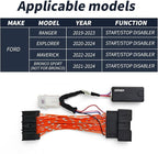Auto Start Stop Eliminator Compatible with 2022 2023 2024 Ford Maverick | 2019-2023 Ranger | 2020-2024 Explorer | 2021-2024 Bronco Sport (Not for Bronco) Auto Stop Start System Disabler