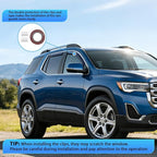 in-Channel Window Deflector for GMC Acadia 2017 2018 2019 2020 2021 2022 2023, Light Smoky Blue Window Visor Guards Vent Shades for Rain & Sun Protection, 4PCS