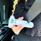 Glammer Safety Hammer - Emergency Automotive Escape Hammer Tool, Seat Belt Cutter & Car Window Break Tool - White & Silver, 2 Count