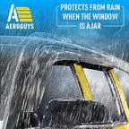Extra Durable Window Deflectors Tape-On Window Visors Rain Guards Fit for Jeep Wagoneer L 2023-2026, Sun Visors, Wind Vent for Shades, Exterior Car Accessories - 4pcs. AG0640