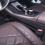 Car Seat Gap Filler, Multifunctional Seat Side Gap Filler with Cup Holder & Organizer, Gap Stopper Universal Fit Car SUV Truck Fill The Gap Between Seat & Console Set of 2 (Black)