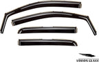 Voron Glass in-Channel Extra Durable Rain Guards for Trucks Chevrolet (Chevy) Colorado/GMC Canyon 2015-2022 Crew Cab, Window Deflectors, Vent Window Visors, 4 Pieces - 220184