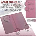 Registration and Insurance Card Holder - Car Organizer - Purple | Vehicle Glove Box Document Organizer, Auto Essential Paperwork Holder for Contact Information Cards, Interior Car Accessories