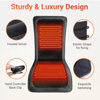Heated Seat Covers, 43.31”Longer PU Leather Comfortable Seat Cushion, Universal Full Back and Seat Cover for Home Office, Easy to Use Heating Pad for Chairs, Winter Christmas Gift | Universal Full Back and Seat Cover for Home Office, Easy to Use Heatin...