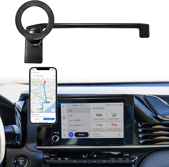 Car Phone Holder for Toyota Camry LE/SE 2025-2026 Accessories 8-inch Screen | Magsafe Strong Magnetic Phone Mount for iPhone, 360° Hands-Free No Air Vent Blockage One-Hand Operation Stable Stand