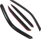 Outside Mount Window Vent Visors Rain Guards Compatible with GMC Yukon 2000-2006 | Side Window Wind Deflectors Rain Shields | Black Tinted, 4 Pcs Set, BGWV-405-2