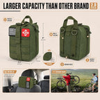 Survival Kit, 250Pcs Survival Gear First Aid Kit with Molle System Compatible Bag and Emergency Tent, Emergency Kit for Earthquake, Outdoor Adventure, Hiking, Hunting, Gifts for Men Women