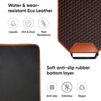 Car Back Seat Protector for Kids' Feet, Waterproof Kick Mat Seat Back Cover, Durable 600D Oxford & Faux Leather Car Seat Back Protector, Easy Clean Universal Fit for Cars SUVs Vans, Red, 1 Pack