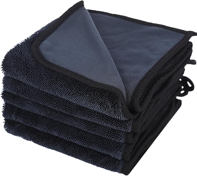 Shiny Wipes Shower Cleaning Cloth - 5 Pack 16 x 24 inch Ultra Absorbent Car Drying Towel, Shiny Wipes Drying Towel Microfiber Cleaning Cloth for Car, Bath & Househood