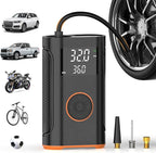 (New Upgrade) Tire Inflator Portable Air Compressor-160 PSI Air Pump with Memory Function, Electric Bike Pump with Tire Pressure Gauge, Tire Inflator for Car, Gifts for Men Husband Father