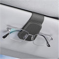Sunglasses Holders for Car Sun Visor, Leather Eyeglasses Hanger Mounter, Magnetic Glasses Holder and Ticket Card Clip, Auto Interior Accessories Universal for SUV Pickup Truck