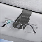 Sunglasses Holders for Car Sun Visor, Leather Eyeglasses Hanger Mounter, Magnetic Glasses Holder and Ticket Card Clip, Auto Interior Accessories Universal for SUV Pickup Truck